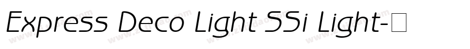 Express Deco Light SSi Light字体转换